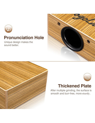 Cajón de viaje POGOLAB de madera con correa y bolsa