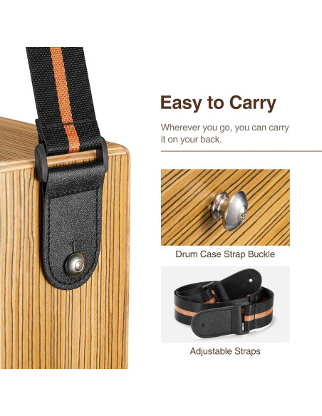 Cajón de viaje POGOLAB de madera con correa y bolsa