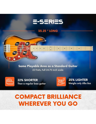 Guitarra Bajo de Viaje Traveler TB-4P Sunburst 32"