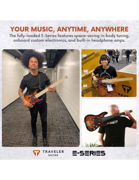 Guitarra Bajo de Viaje Traveler TB-4P Sunburst 32"