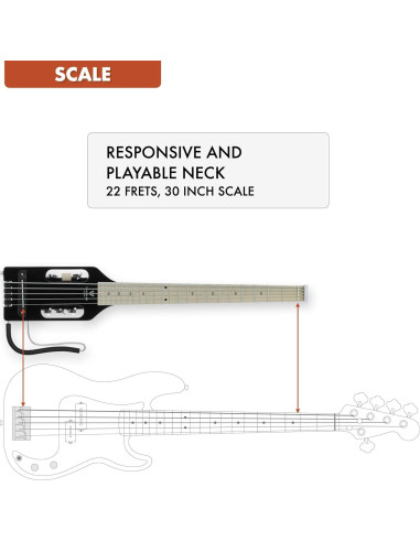 Bajo de 5 Cuerdas Traveler Guitar Ultra-Ligero Gloss Black