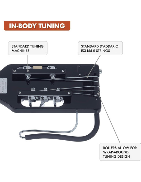 Bajo de 5 Cuerdas Traveler Guitar Ultra-Ligero Gloss Black