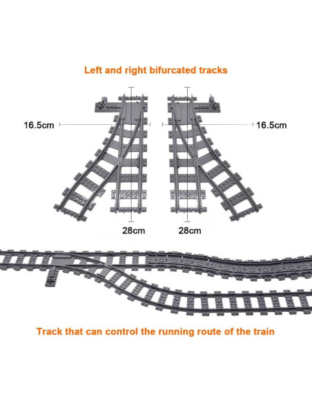 MISINI Kit de Vías de Tren de Ciudad 39 Piezas 0.68 kg MISINI Kit de Vías de Tren de Ciudad 39 Piezas 0.68 kg