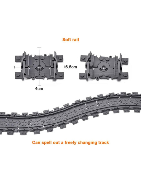 MISINI Kit de Vías de Tren de Ciudad 39 Piezas 0.68 kg MISINI Kit de Vías de Tren de Ciudad 39 Piezas 0.68 kg