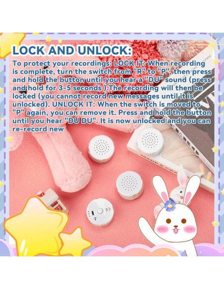 12 Grabadoras de Voz 20 Segundos para Peluches Handepo