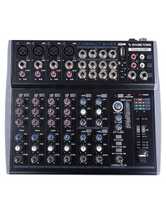Mezclador de audio 12 canales Sound Town Triton-A12BD USB