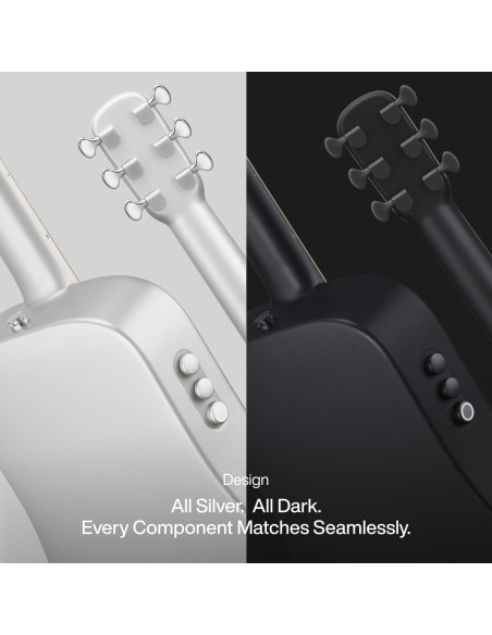 Guitarra LAVA ME AIR Portátil de Fibra de Carbono Plata