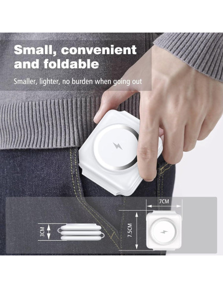 Estación de Carga Inalámbrica 3 en 1 Iseyyox para Apple