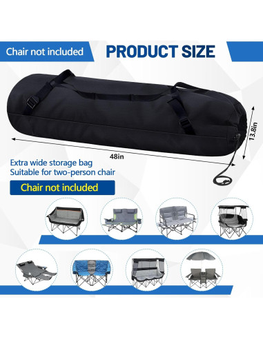 Bolsa de Almacenamiento Doble Vincreem 120x35cm Negra