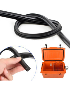 Junta de tapa de enfriador de silicona SnowTing 2.44m negra 2