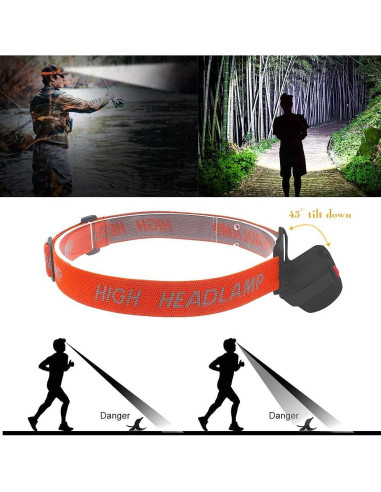 Paquete de 4 Linternas Frontales LED GaiGaiMall Ligeras