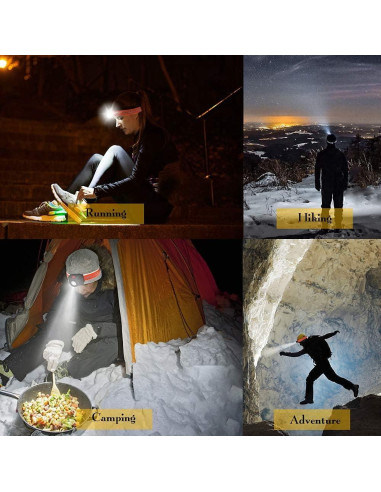 Paquete de 4 Linternas Frontales LED GaiGaiMall Ligeras