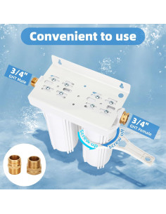 Filtro de Agua Doble Externo Drkerr para RV y Hogar 2.70 kg 2