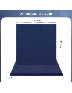 Paneles Acústicos DEKIRU 12 Piezas 30.48x30.48 cm Azul 2