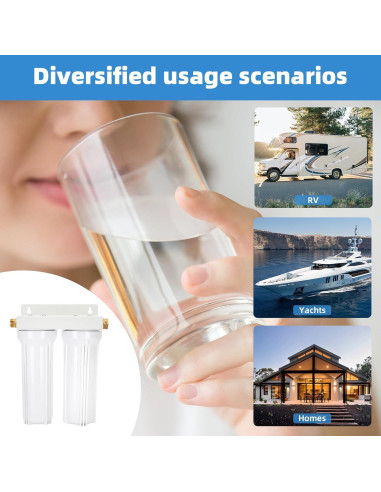 Filtro de Agua Doble Externo Drkerr para RV y Hogar 2.70 kg
