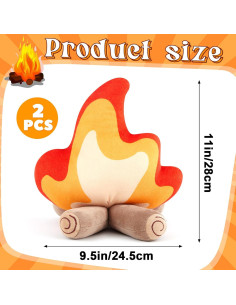 Juguetes de Peluche de Fogata PullCrease - 2 Piezas 27x30cm 2