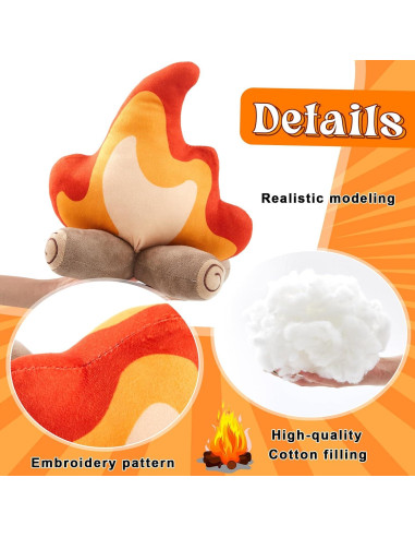 Juguetes de Peluche de Fogata PullCrease - 2 Piezas 27x30cm