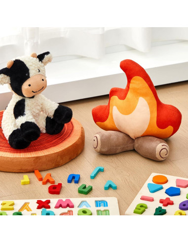 Juguetes de Peluche de Fogata PullCrease - 2 Piezas 27x30cm