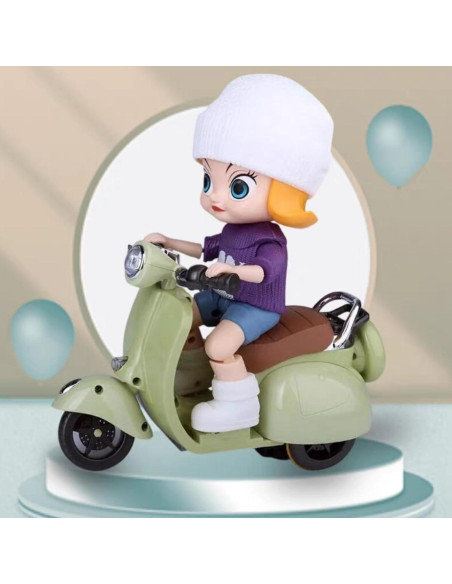 Juguete Scooter Labu Verde con Luz y Música - 20 cm