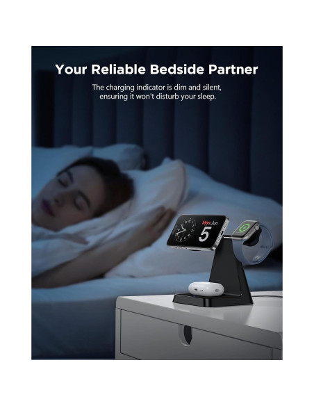 Estación de Carga 3 en 1 Woruda para iPhone y Apple Watch