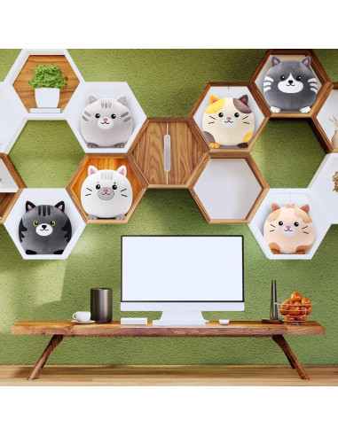 Lenwen 6 Pcs Juguetes de Peluche Gato 20 cm Suave para Niños