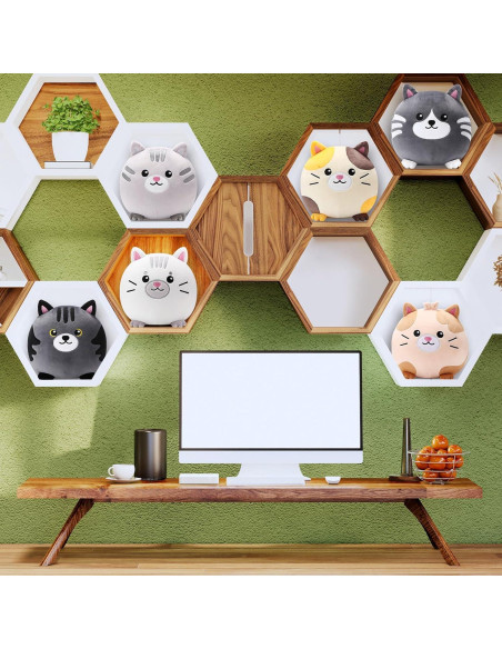 Lenwen 6 Pcs Juguetes de Peluche Gato 20 cm Suave para Niños