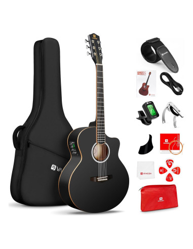 Guitarra Acústica Eléctrica Vangoa 3/4 para Principiantes