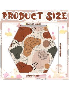 Alfombra de Juego Hexagonal Funtery Boho para Bebés 72x122 cm 2