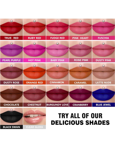 Lápiz Labial Mate HOOMUSS M13 Rojo Verdadero 3.4g