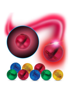 PicassoTiles 8pc Canicas LED Brillantes Activadas por Movimiento