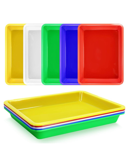 Paquete de 5 bandejas de arte WEOXPR multicolor 27.5x21 cm