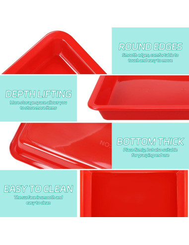 Paquete de 5 bandejas de arte WEOXPR multicolor 27.5x21 cm