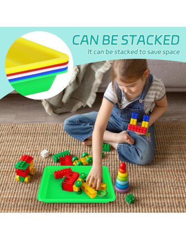 Paquete de 5 bandejas de arte WEOXPR multicolor 27.5x21 cm