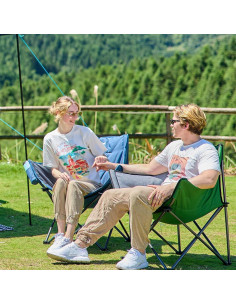 Silla de Camping Portal Extra Ancha Plegable con Portavasos 2