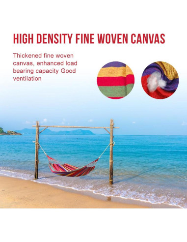 Hamaca de Camping Aran Co Ultra-Ligera 508x203cm Rojo