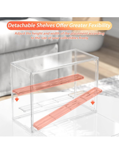 Caja de Exhibición Acrílica Transparente Henyol Grande 3 Niveles