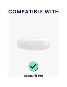 Funda de Aramida kwmobile para Auriculares Beats Fit Pro - Negro/Gris 2