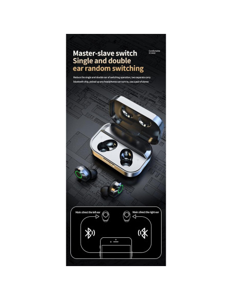 Auriculares Inalámbricos Volt Plus Tech YD03 Bluetooth 5.3 IPX3 Auriculares Inalámbricos Volt Plus Tech YD03 Bluetooth 5.3 IPX3