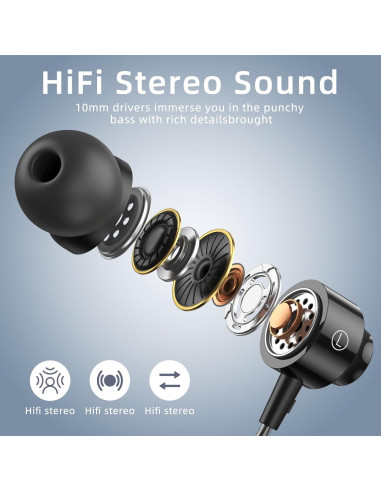 Auriculares USB C Yatloml TC-680 con Micrófono y Control