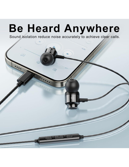 Auriculares USB C Yatloml TC-680 con Micrófono y Control