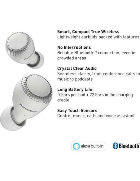 Auriculares Inalámbricos Verdaderos Panasonic RZ-S300W Blanco - Bluetooth IPX4