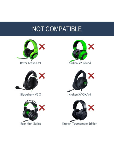 Almohadillas de Repuesto GVOEARS para Razer Kraken Pro V2/7.1 V2