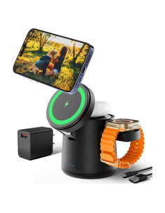 Estación de Carga 3 en 1 OKFlyman para iPhone y Apple Watch