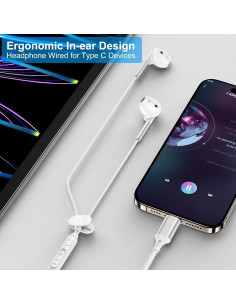 Auriculares USB C Samsung M55 con micrófono y control remoto 2