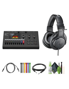 Grabadora Multitrack Digital Zoom R12 + Auriculares Audio-Technica ATH-M20x