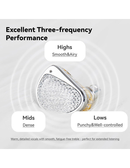 Auriculares In-Ear KINBOOFI STA-K HiFi Estéreo 1.2m Plata