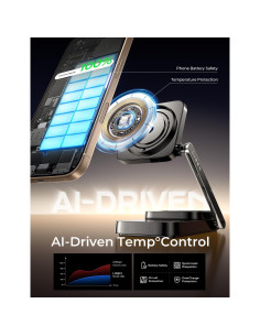 Mesita de Noche LISEN 3 en 1 con Cargador Magsafe 15W 2