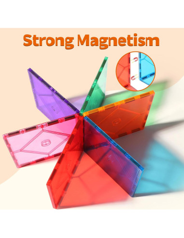 Juego de Azulejos Magnéticos Grandes Mruikeny 4 Piezas STEM