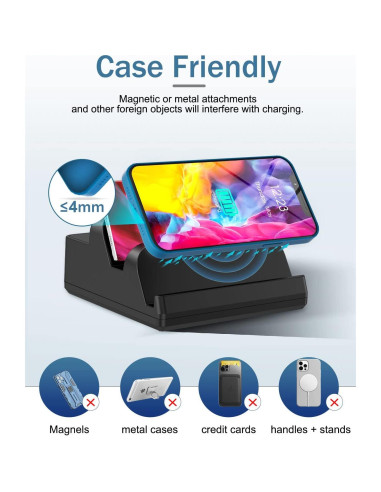 Estación de Carga Inalámbrica TOPOINT 8 en 1 15W USB