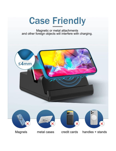 Estación de Carga Inalámbrica TOPOINT 8 en 1 15W USB